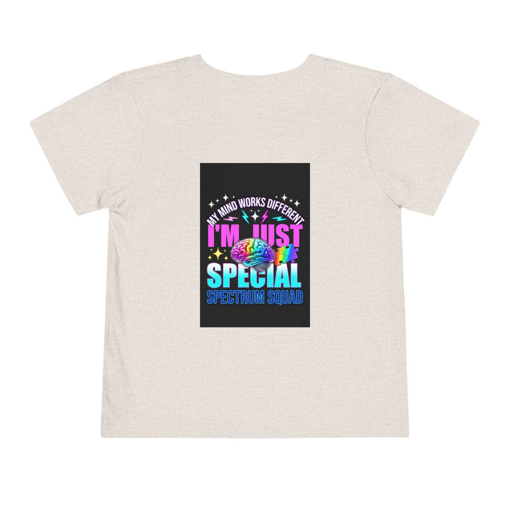 Toddler Tee — "My Mind Works Different I'm Just Special" Autism Pride Shirt
