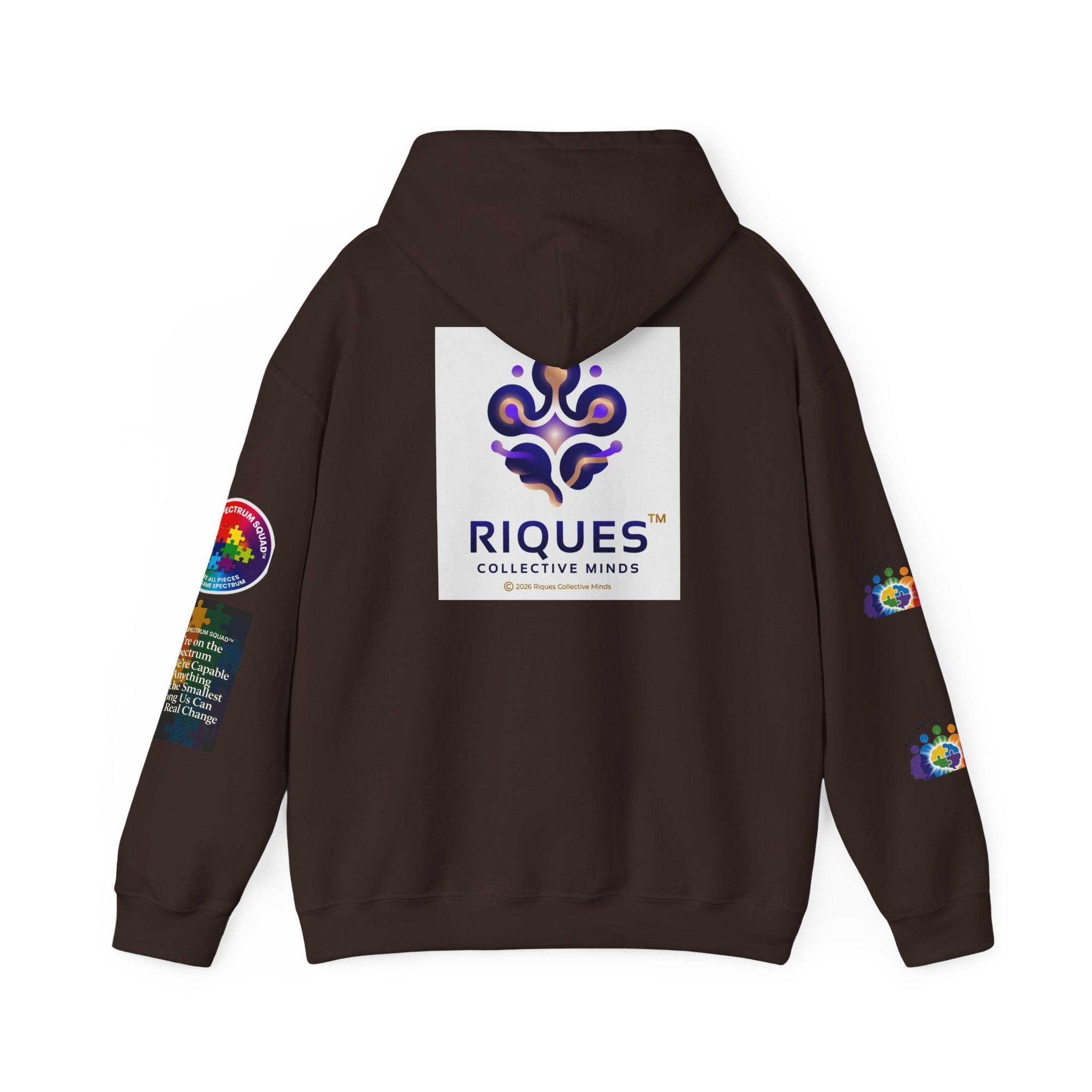 Spectrum Squad Hoodie — Riques Collective Minds Rainbow Logo Sweatshirt