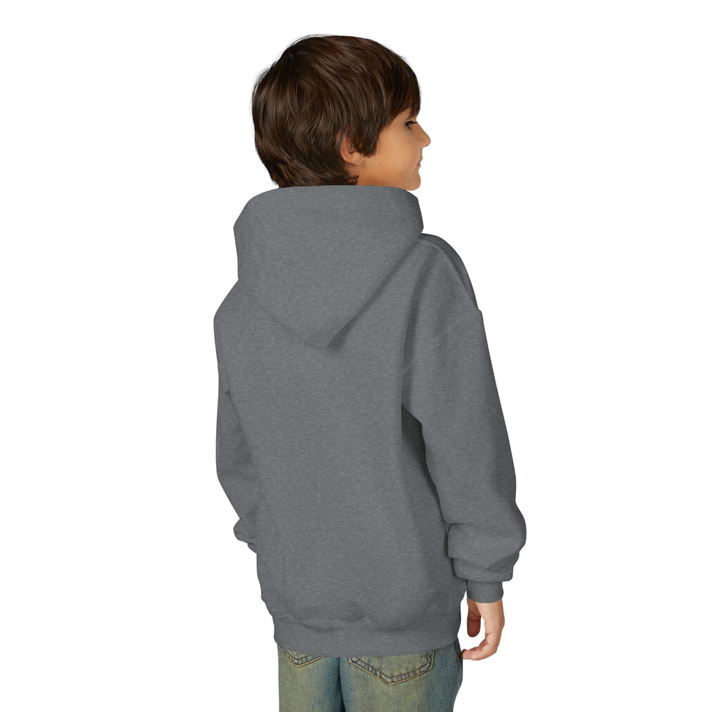 Youth Hoodie — 'Stay Wild, Be Brave' Heart Flame Graphic