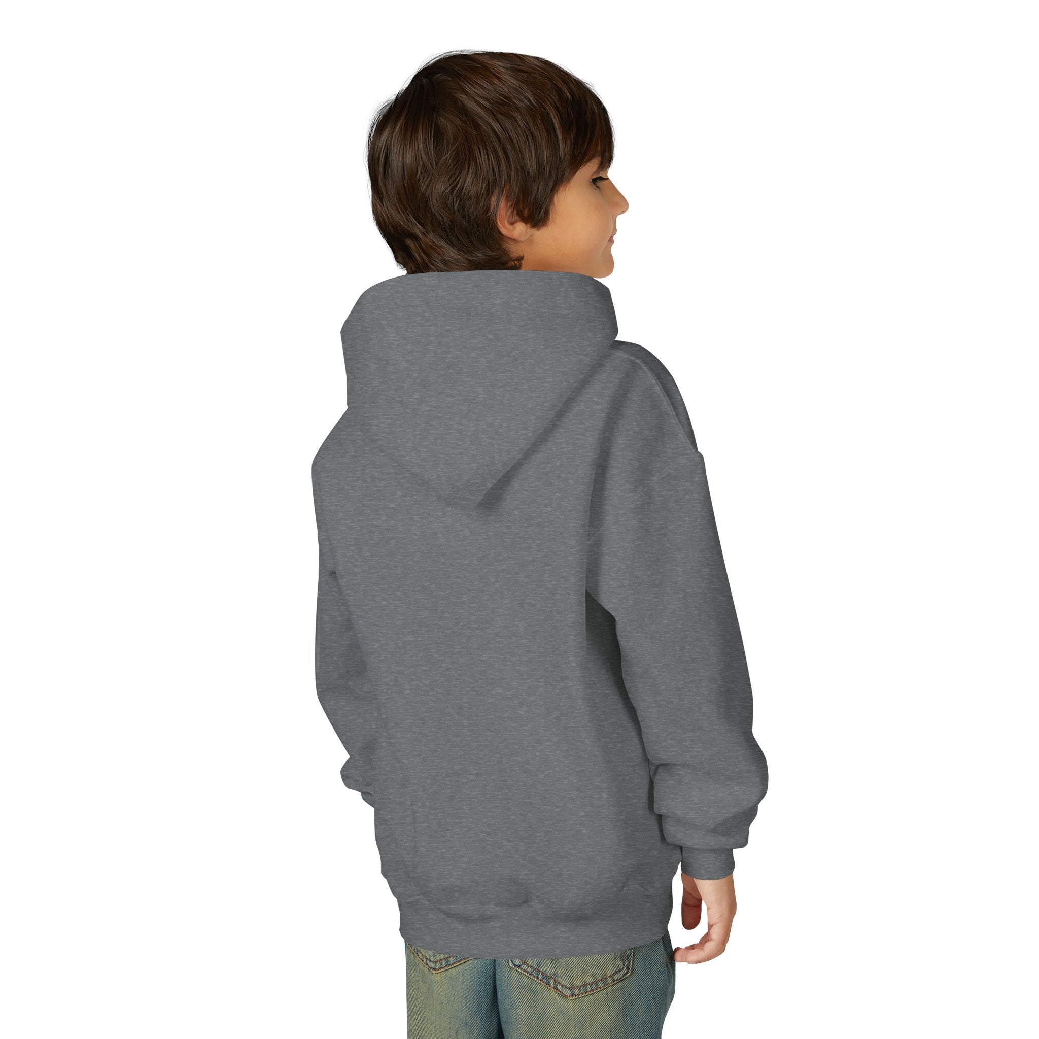 Youth Hoodie — 'Stay Wild, Be Brave' Heart Flame Graphic
