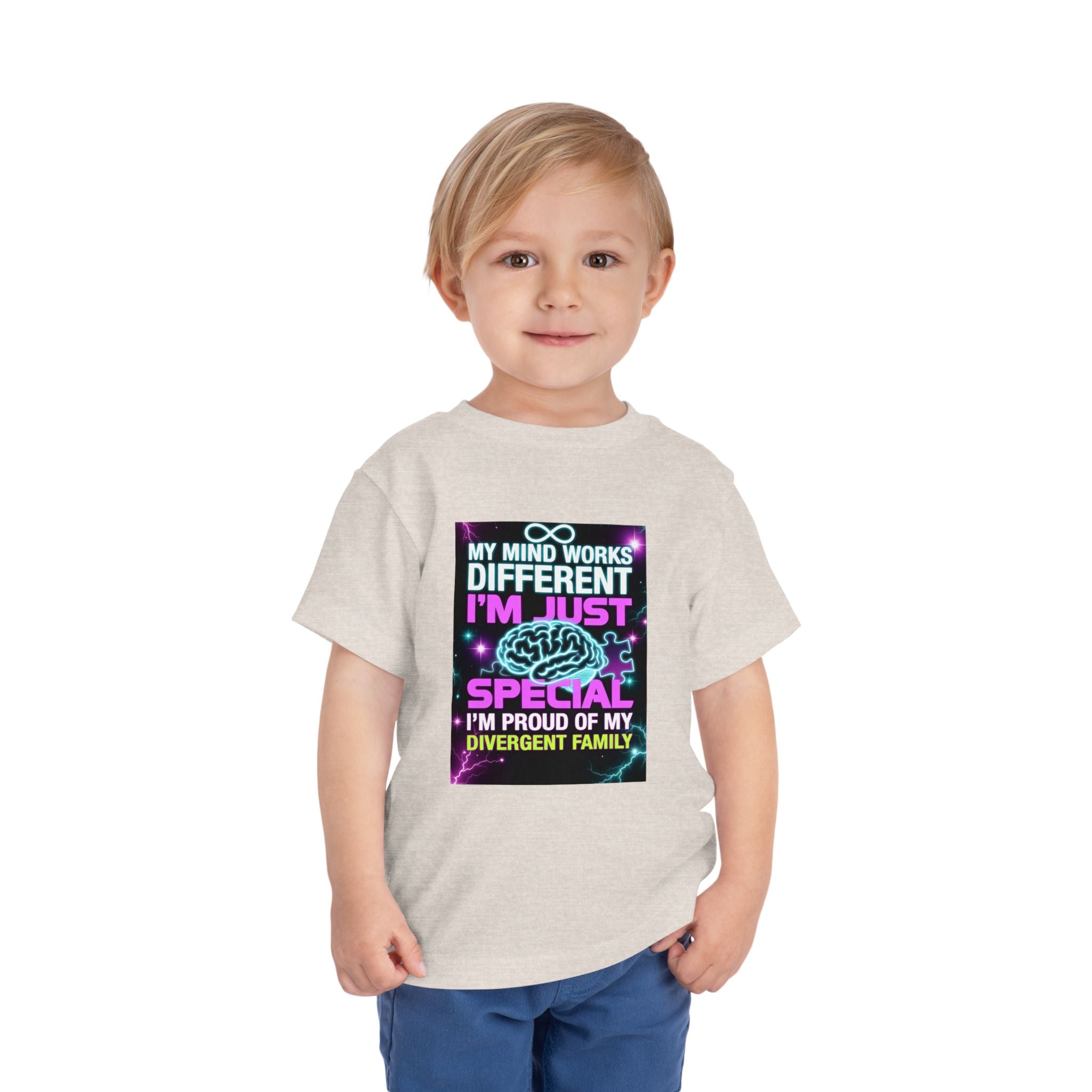 Toddler Tee — "My Mind Works Different I'm Just Special" Autism Pride Shirt