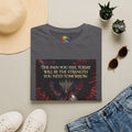 Phoenix Rising T‑Shirt — Fiery Angelic Illustration with Inspirational Text