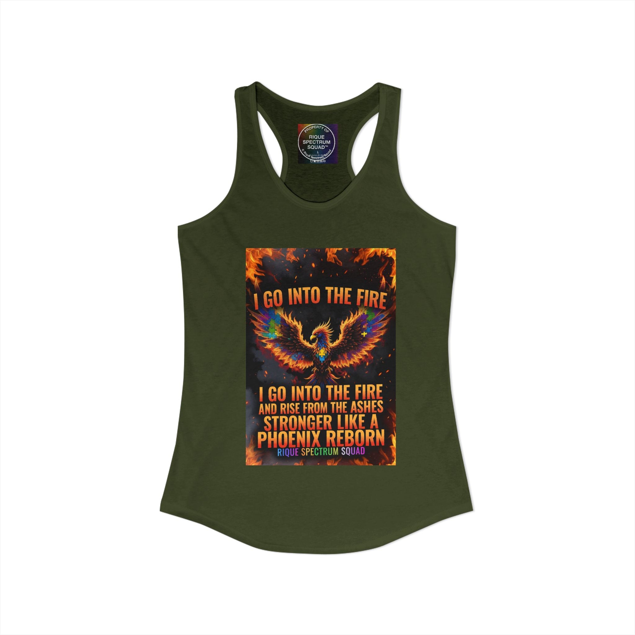 Spectrum Squad Women's Racerback Tank — Autism Pride Slim Fit Edition