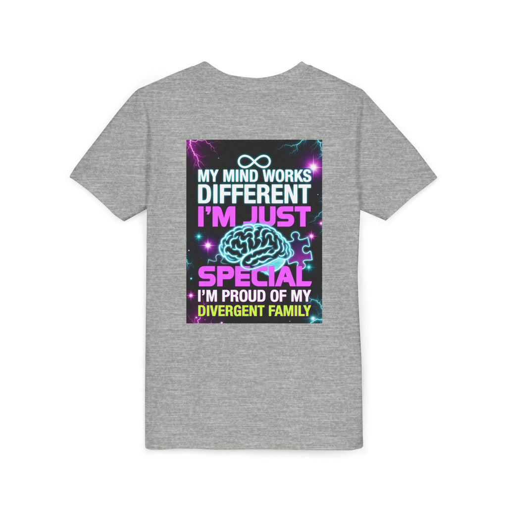 Youth Tee - "My Mind Works Different I'm Just Special" Divergent Family Pride
