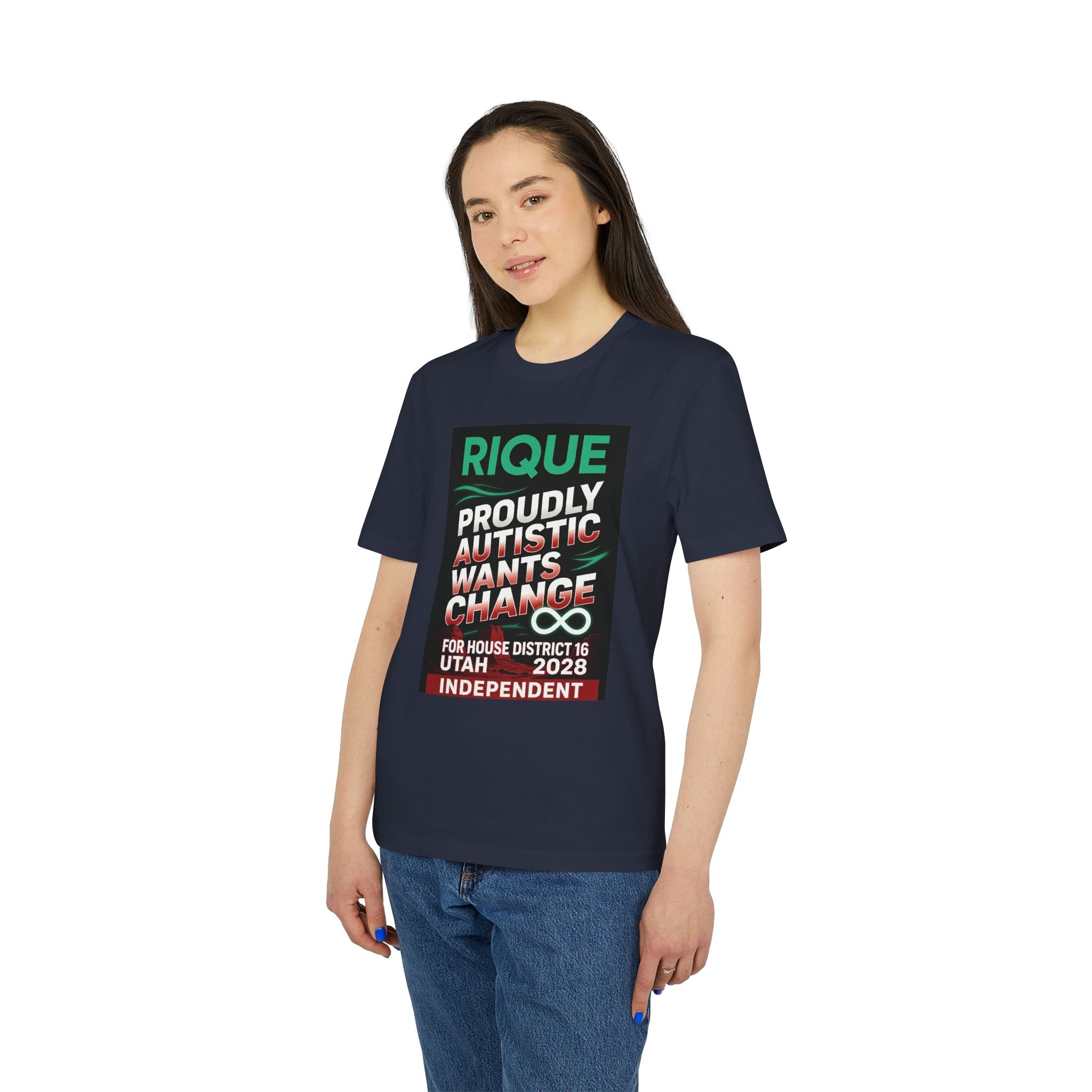 Proudly Autistic Campaign T-Shirt — Rique 2028 House District 16 Independent