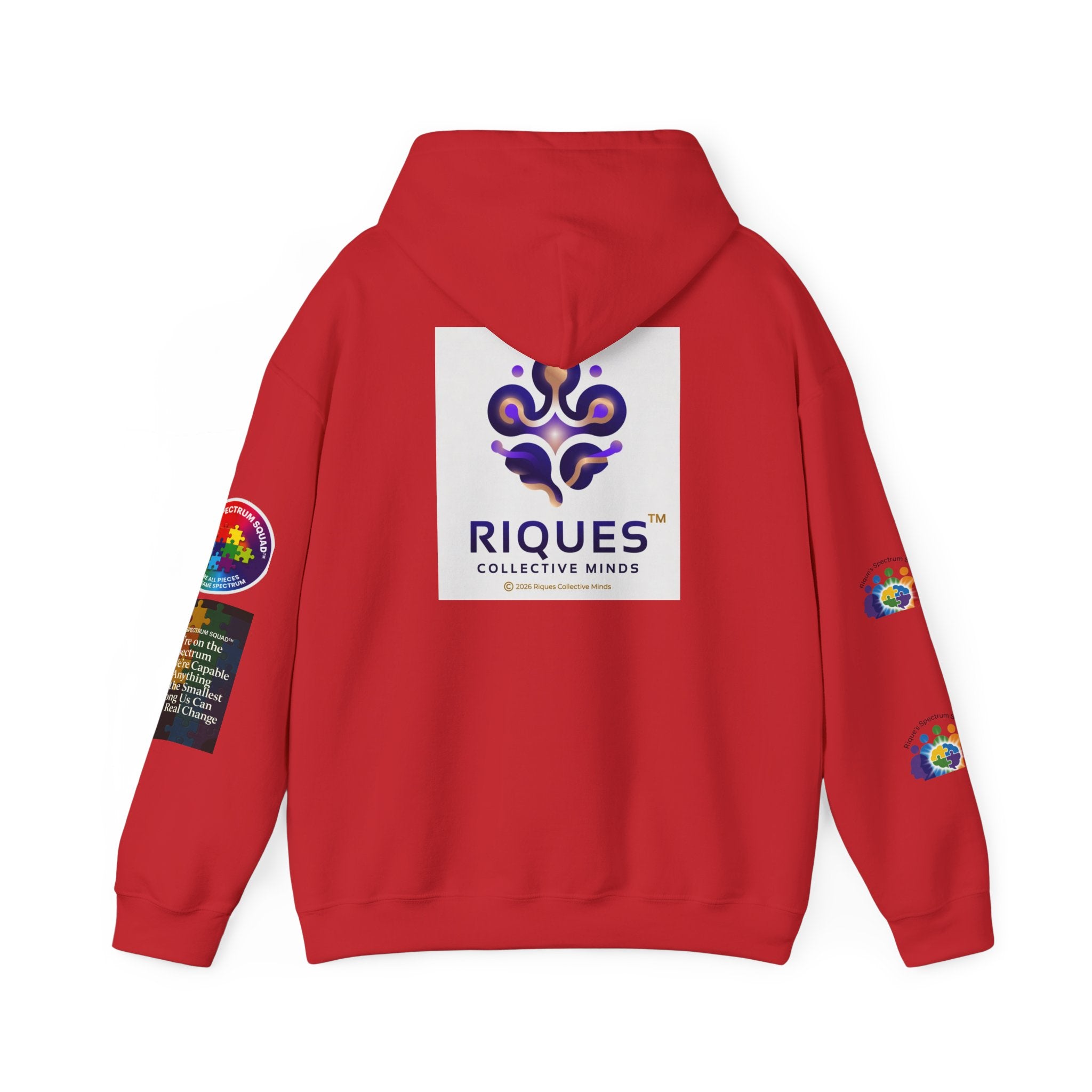 Spectrum Squad Hoodie — Riques Collective Minds Rainbow Logo Sweatshirt