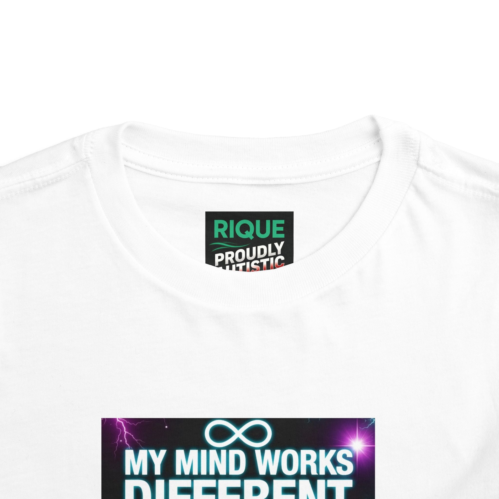 Toddler Tee — "My Mind Works Different I'm Just Special" Autism Pride Shirt