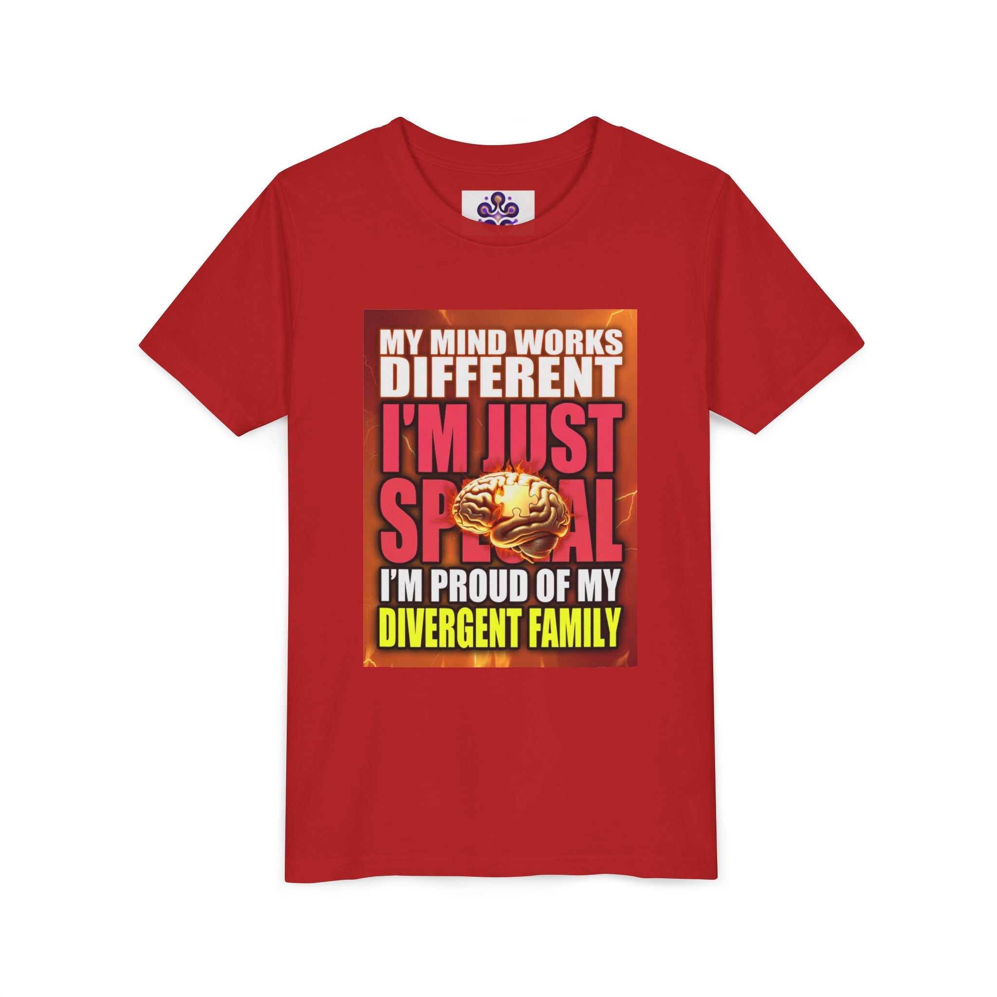 Youth Tee - "My Mind Works Different I'm Just Special" Divergent Family Pride