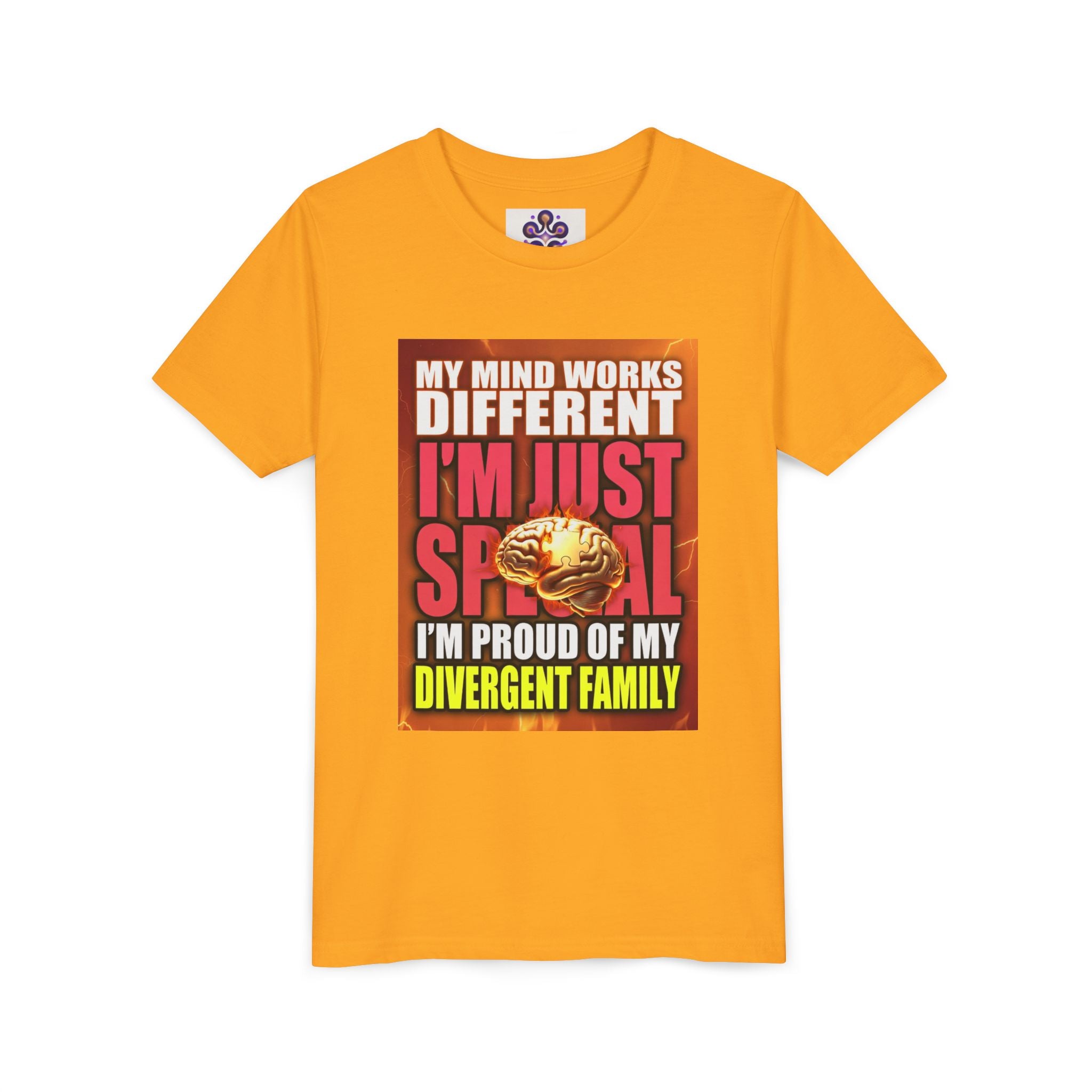 Youth Tee - "My Mind Works Different I'm Just Special" Divergent Family Pride