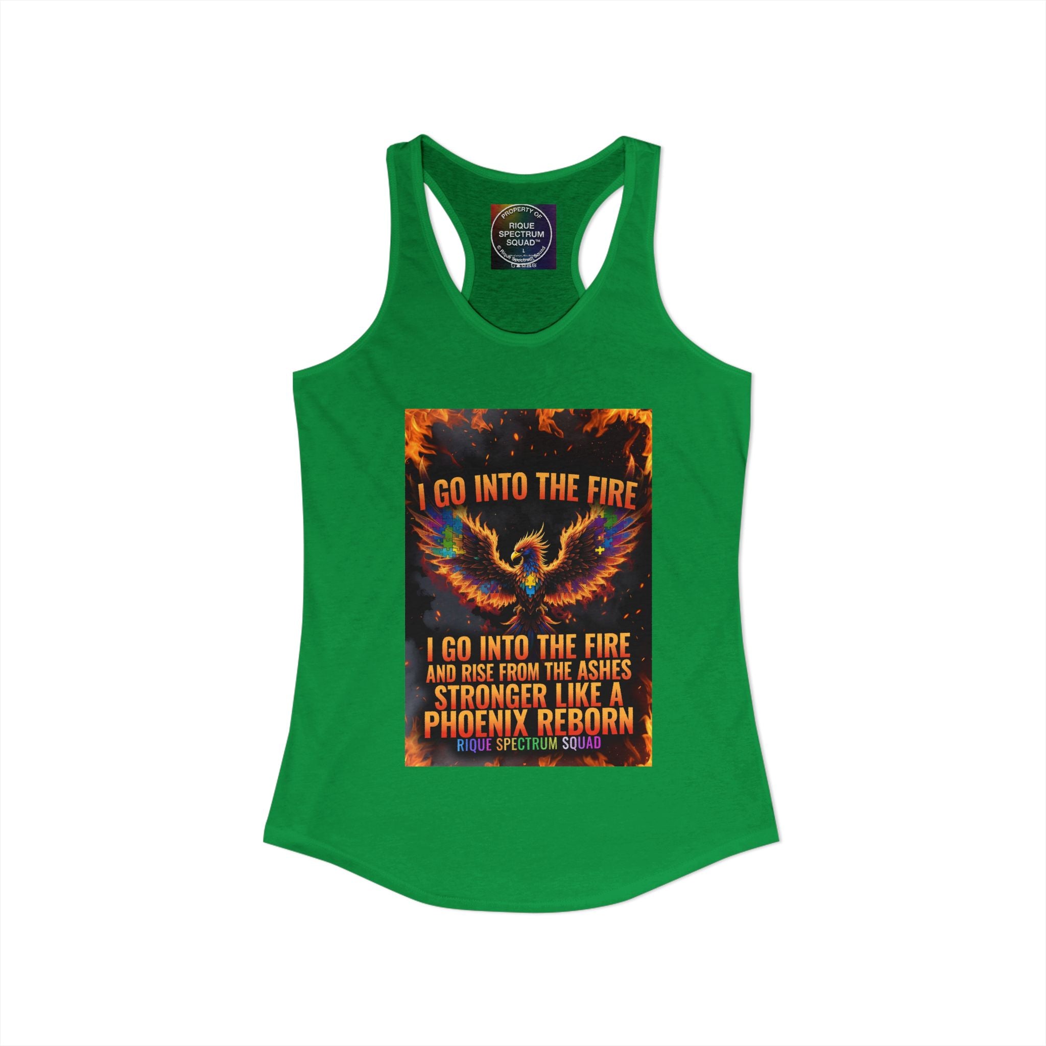 Spectrum Squad Women's Racerback Tank — Autism Pride Slim Fit Edition