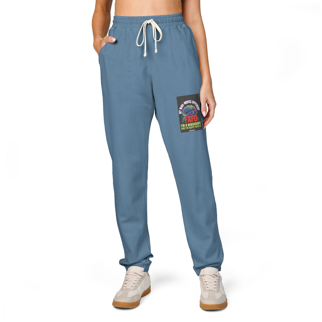 Sweatpants — Patchwork Floral 'Good Vibes' Fleece Joggers
