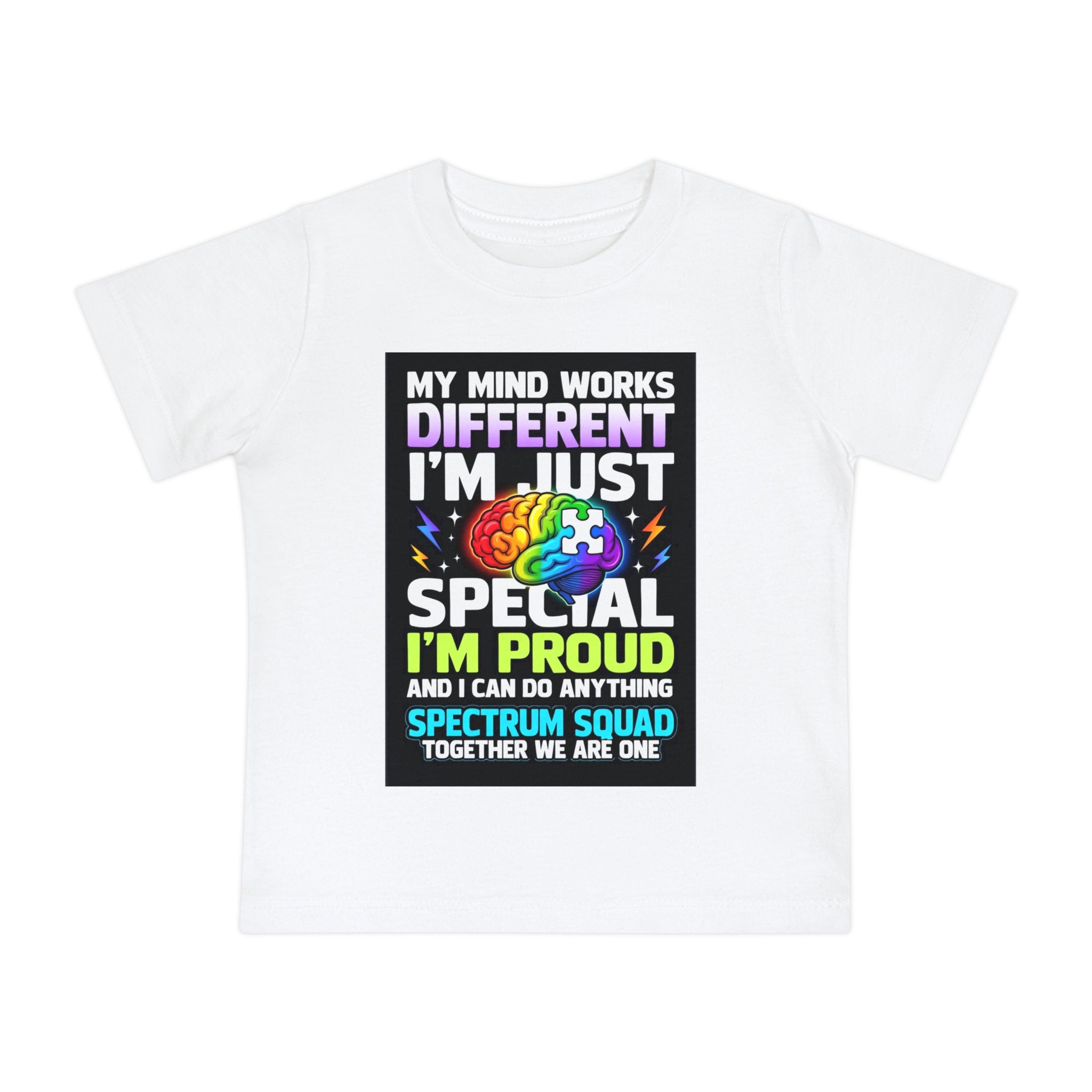 Autism Pride Baby Tee - "My Mind Works Different" Spectrum Squad Short Sleeve