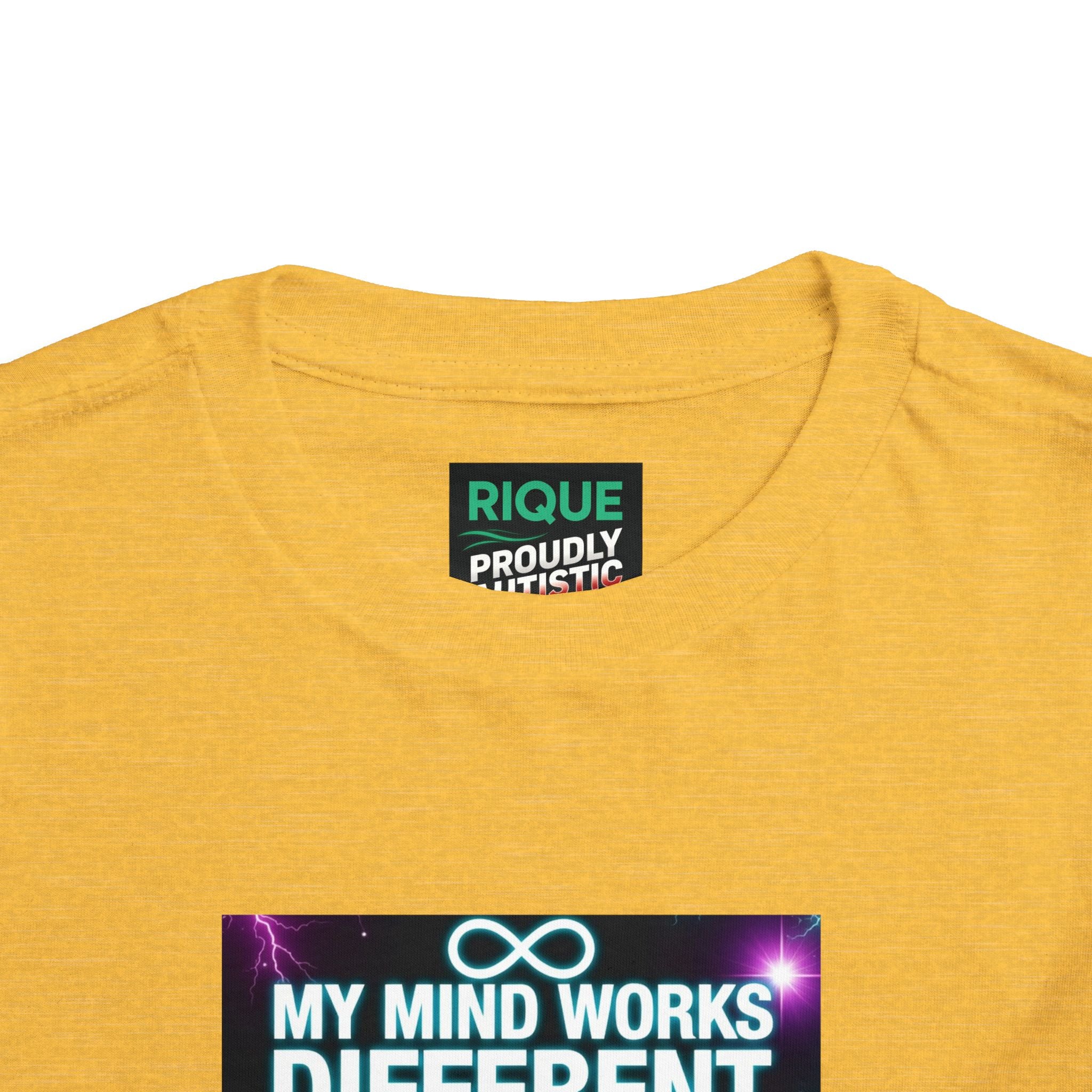 Toddler Tee — "My Mind Works Different I'm Just Special" Autism Pride Shirt