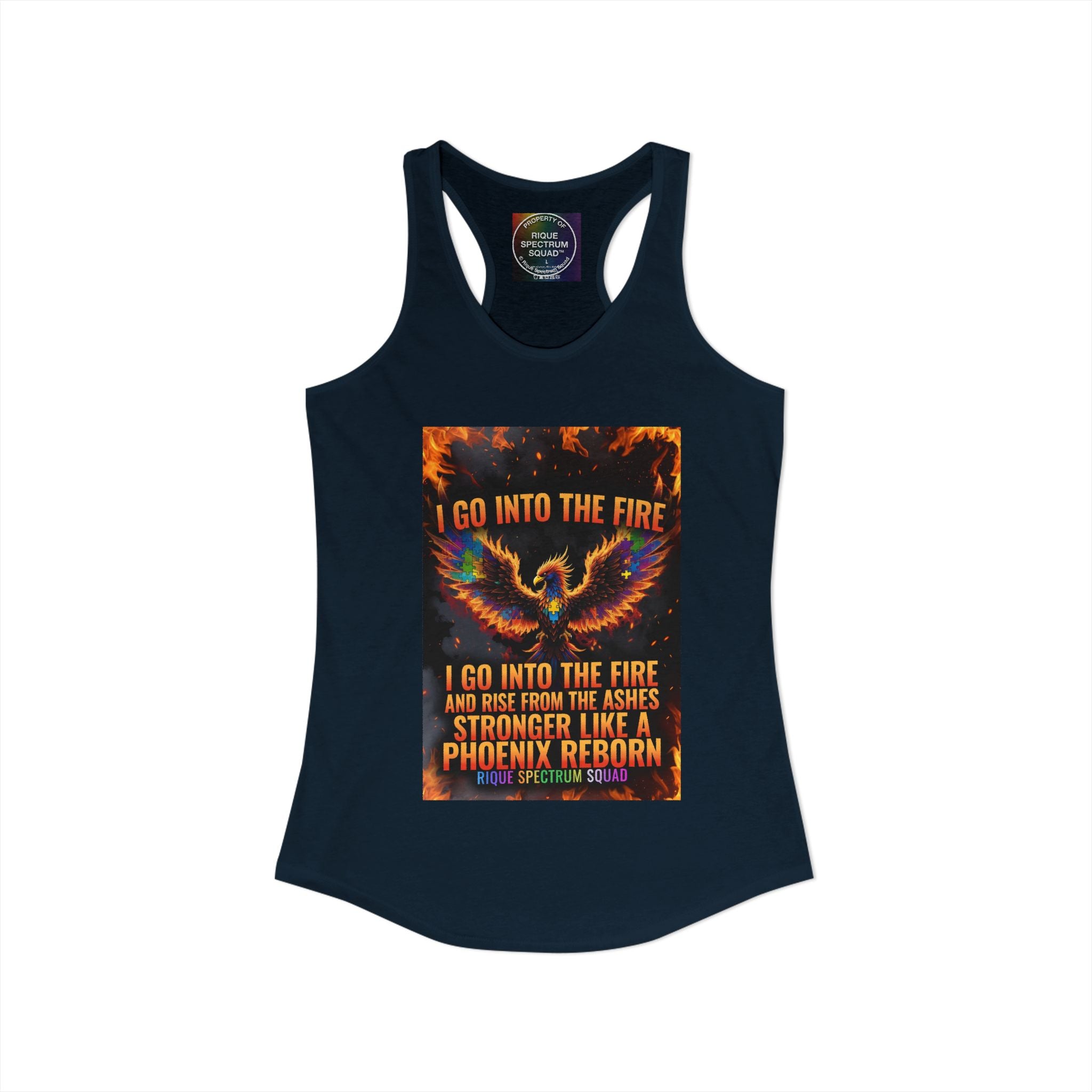 Spectrum Squad Women's Racerback Tank — Autism Pride Slim Fit Edition