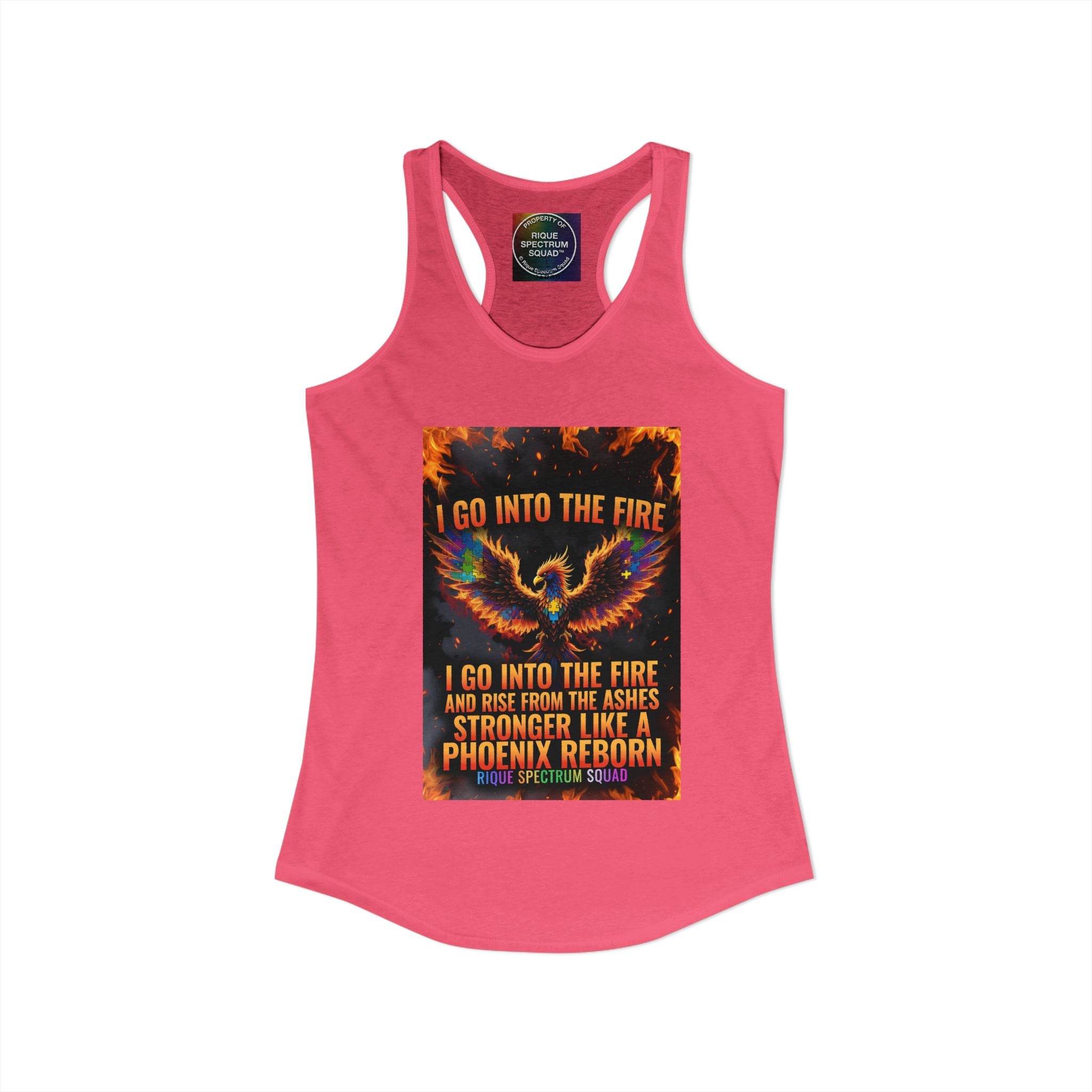 Spectrum Squad Women's Racerback Tank — Autism Pride Slim Fit Edition