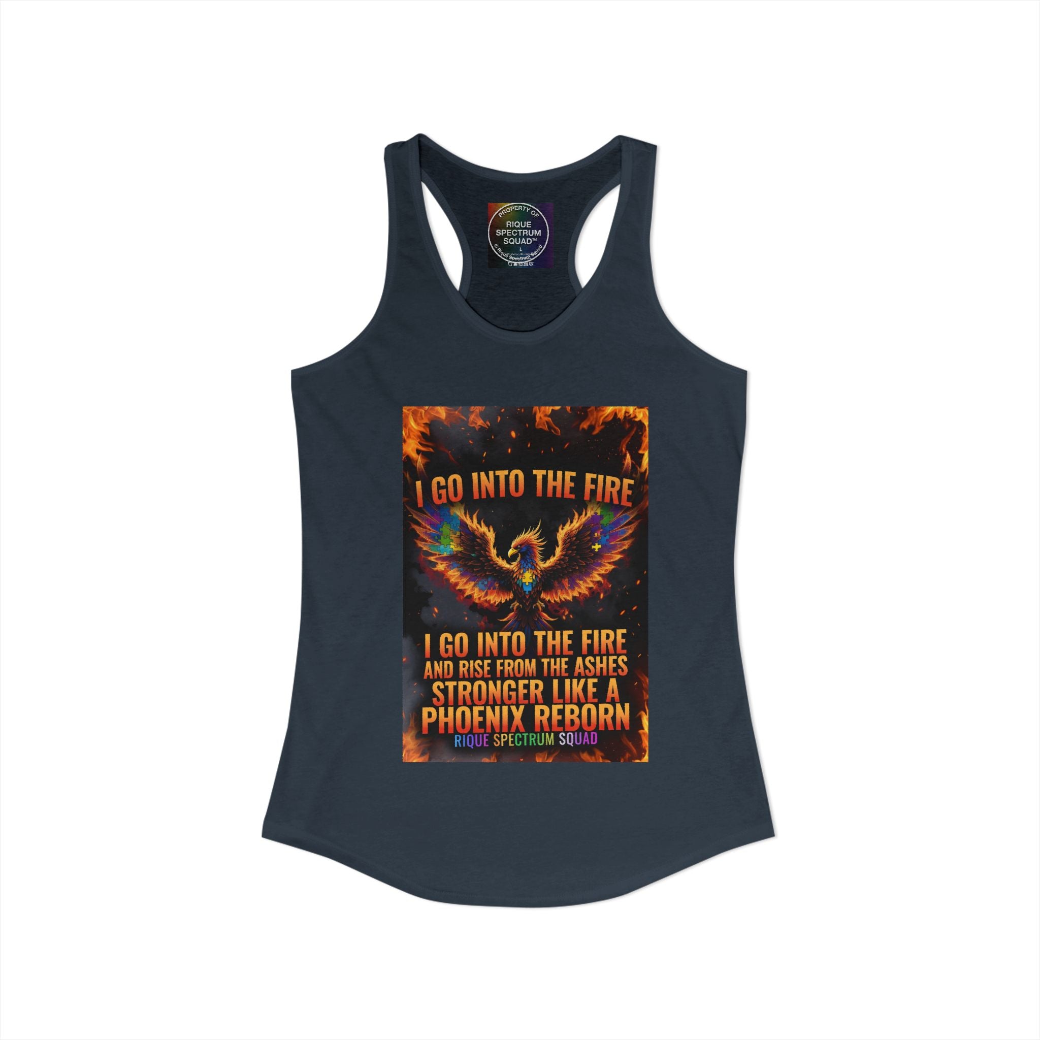 Spectrum Squad Women's Racerback Tank — Autism Pride Slim Fit Edition