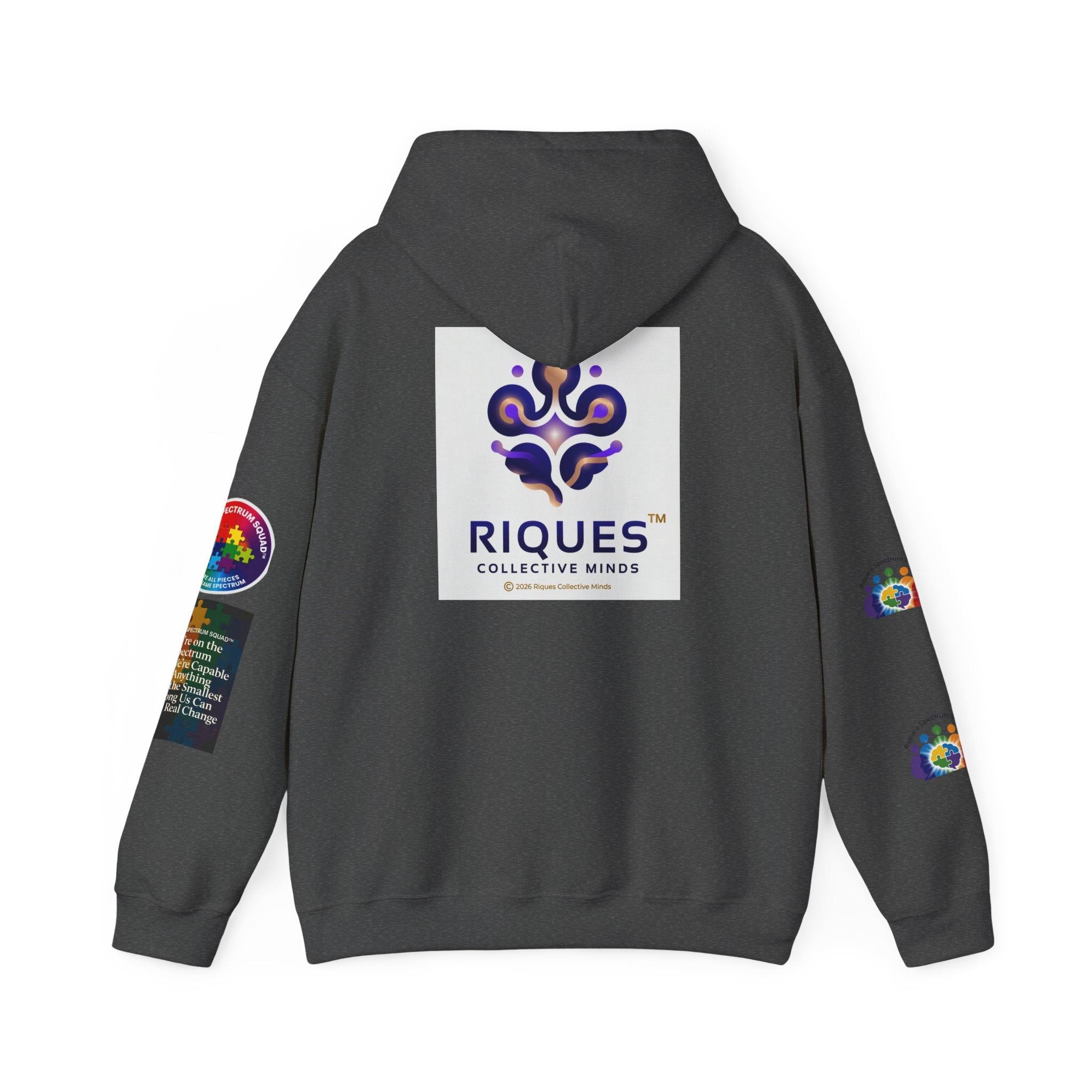 Spectrum Squad Hoodie — Riques Collective Minds Rainbow Logo Sweatshirt