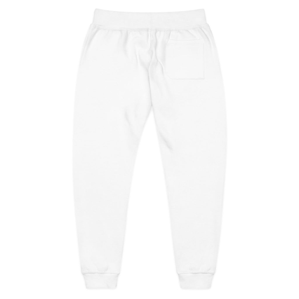 Embroidered Colorblock QR Joggers — Casual Fleece Sweatpants