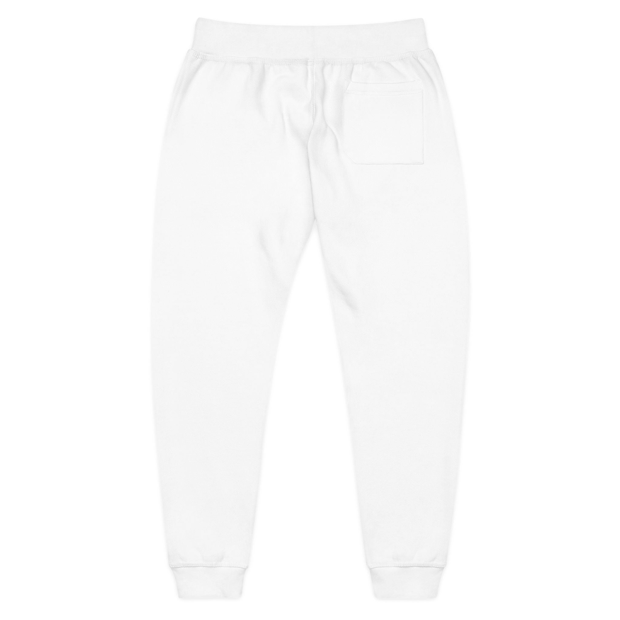 Embroidered Colorblock QR Joggers — Casual Fleece Sweatpants