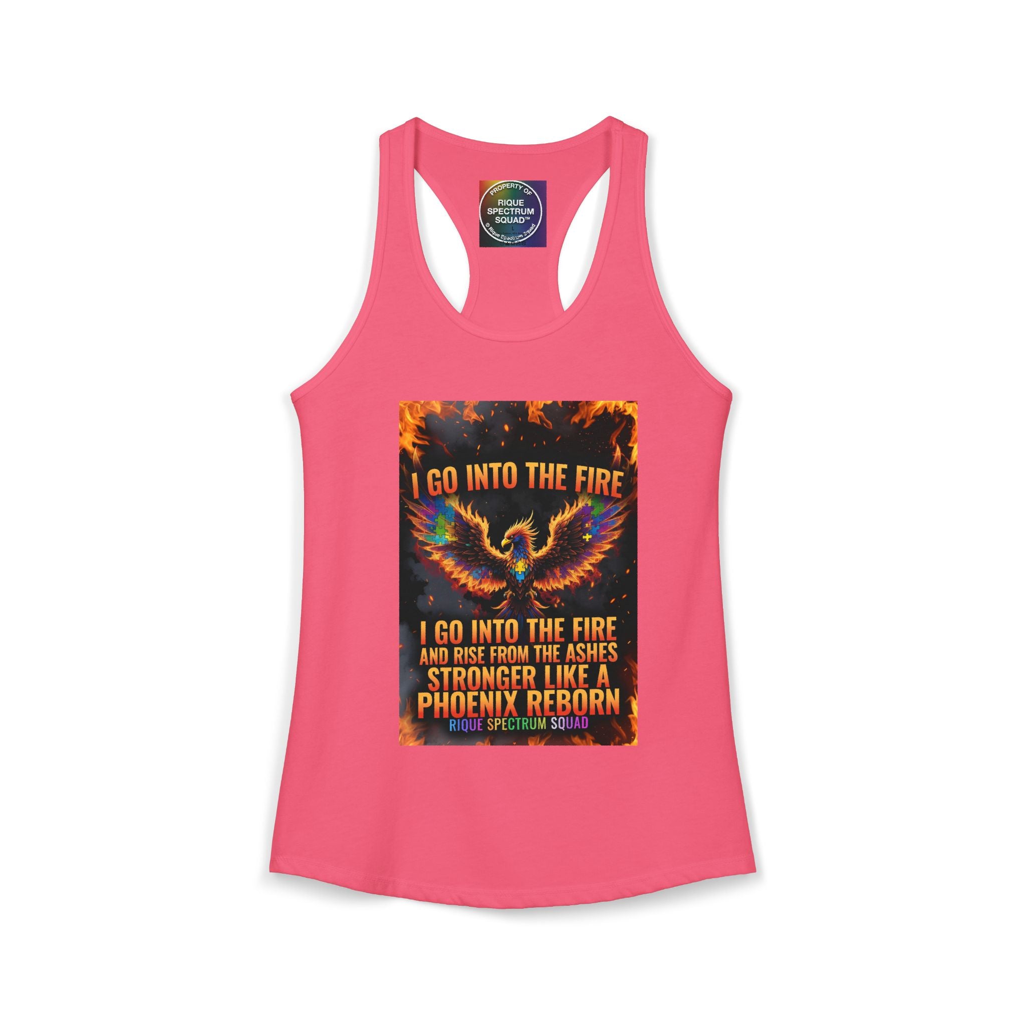 Spectrum Squad Women's Racerback Tank — Autism Pride Slim Fit Edition