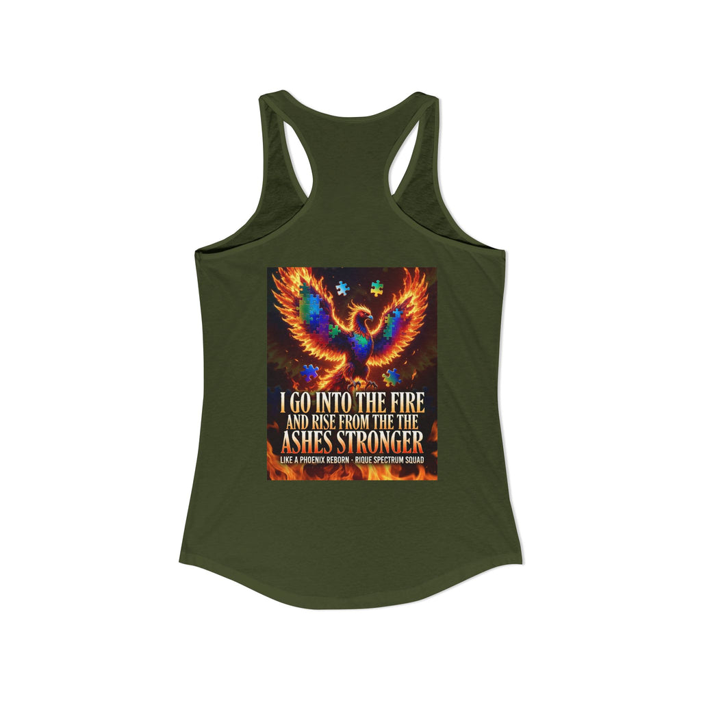 Spectrum Squad Women's Racerback Tank — Autism Pride Slim Fit Edition