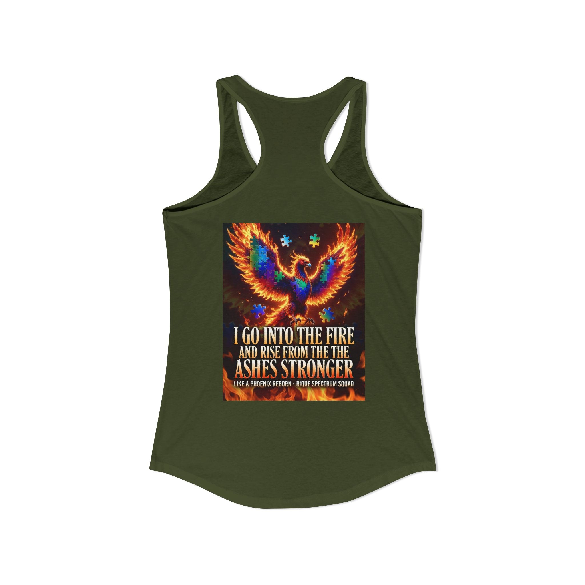 Spectrum Squad Women's Racerback Tank — Autism Pride Slim Fit Edition