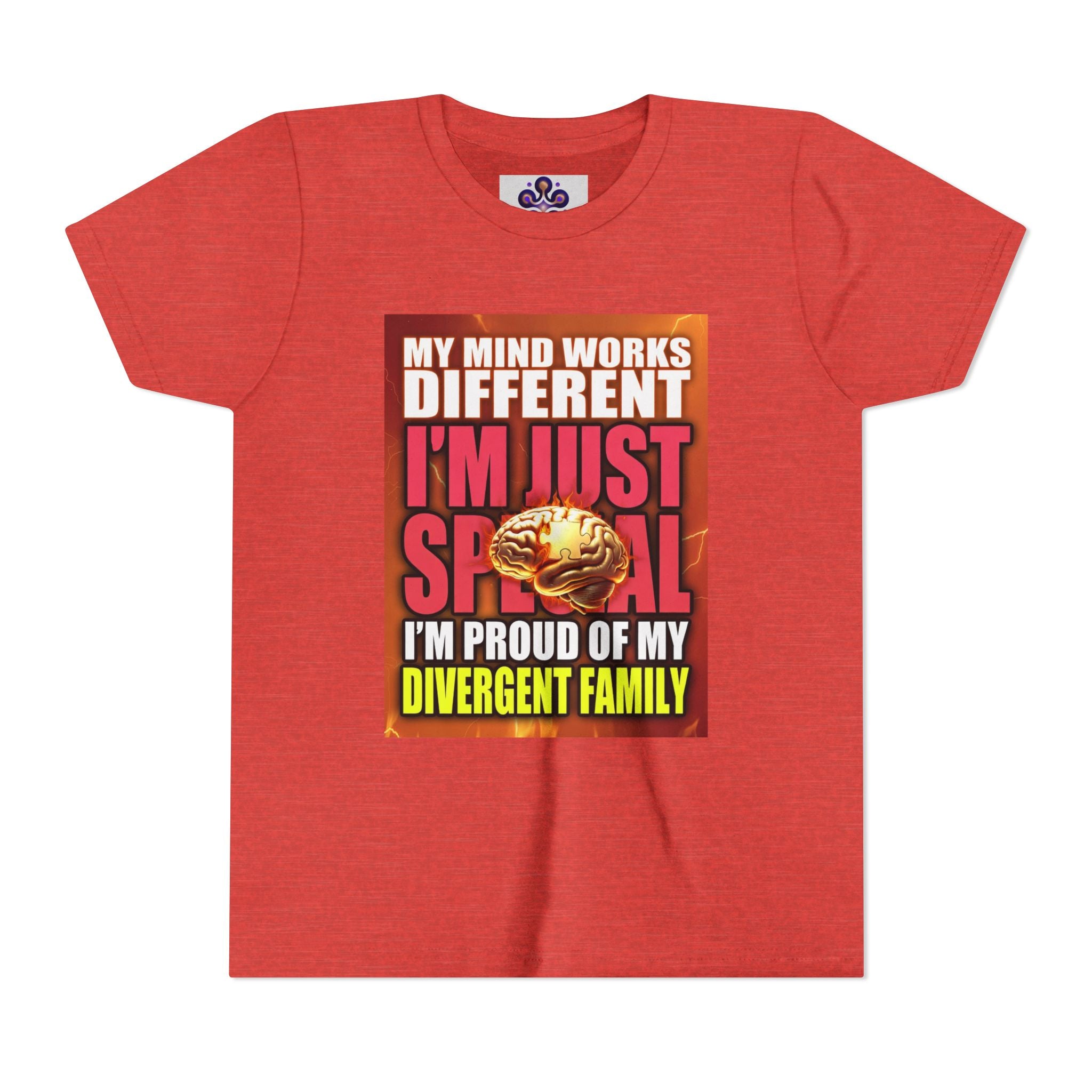 Youth Tee - "My Mind Works Different I'm Just Special" Divergent Family Pride