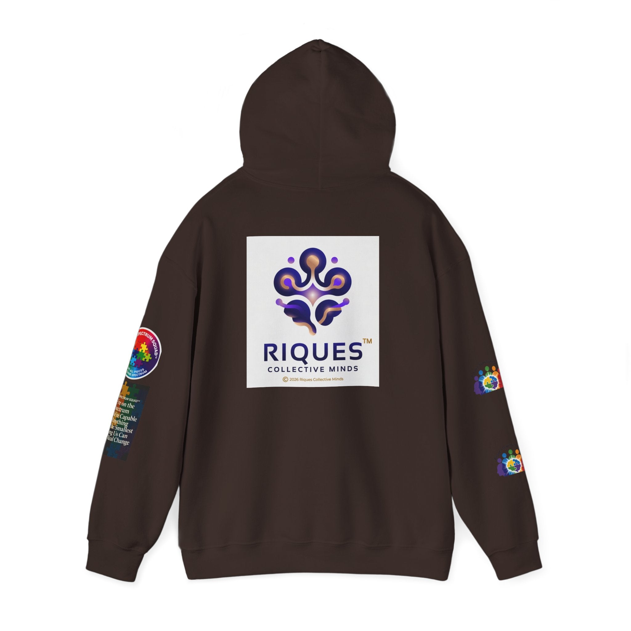 Spectrum Squad Hoodie — Riques Collective Minds Rainbow Logo Sweatshirt