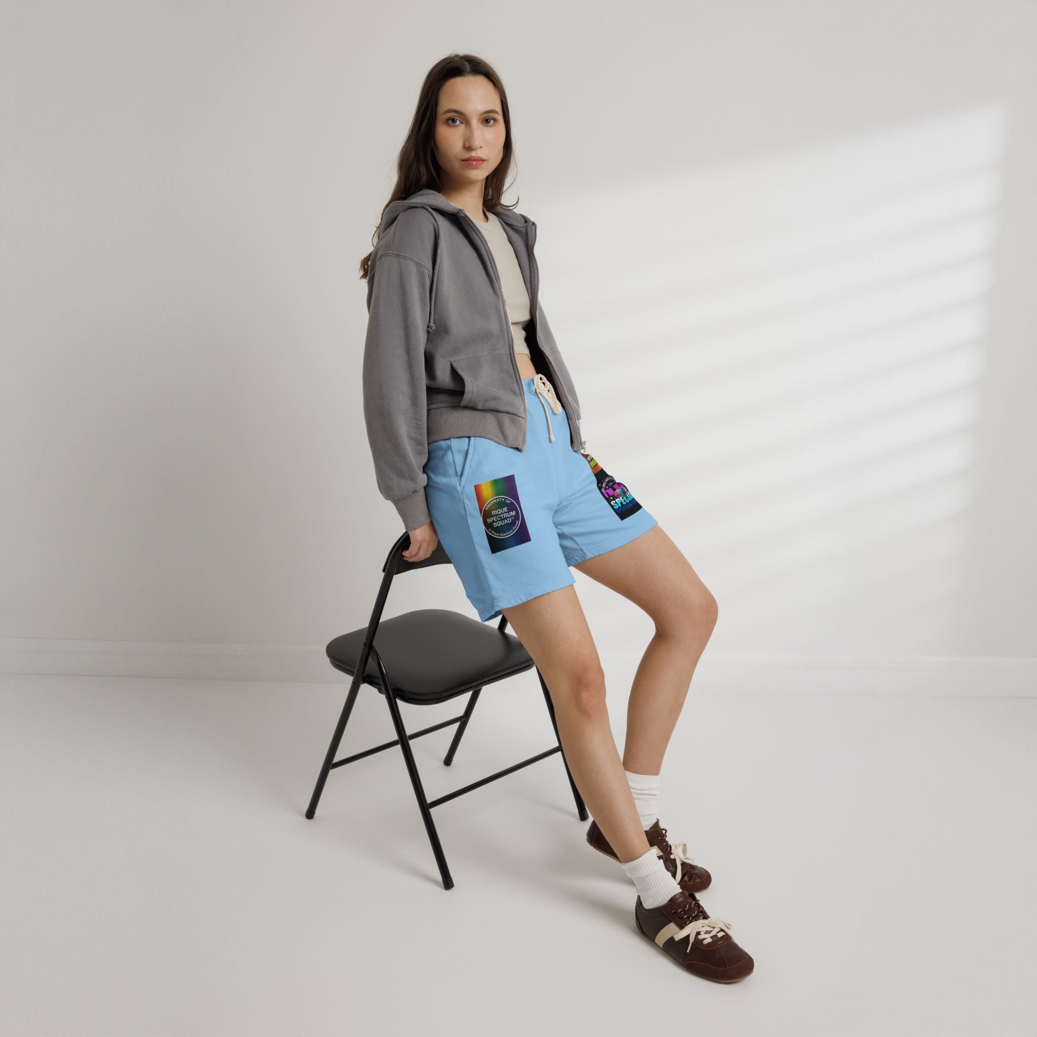 Pride Graphic Sweat Shorts — "I'm Just Special" & Rainbow Spectrum Patch