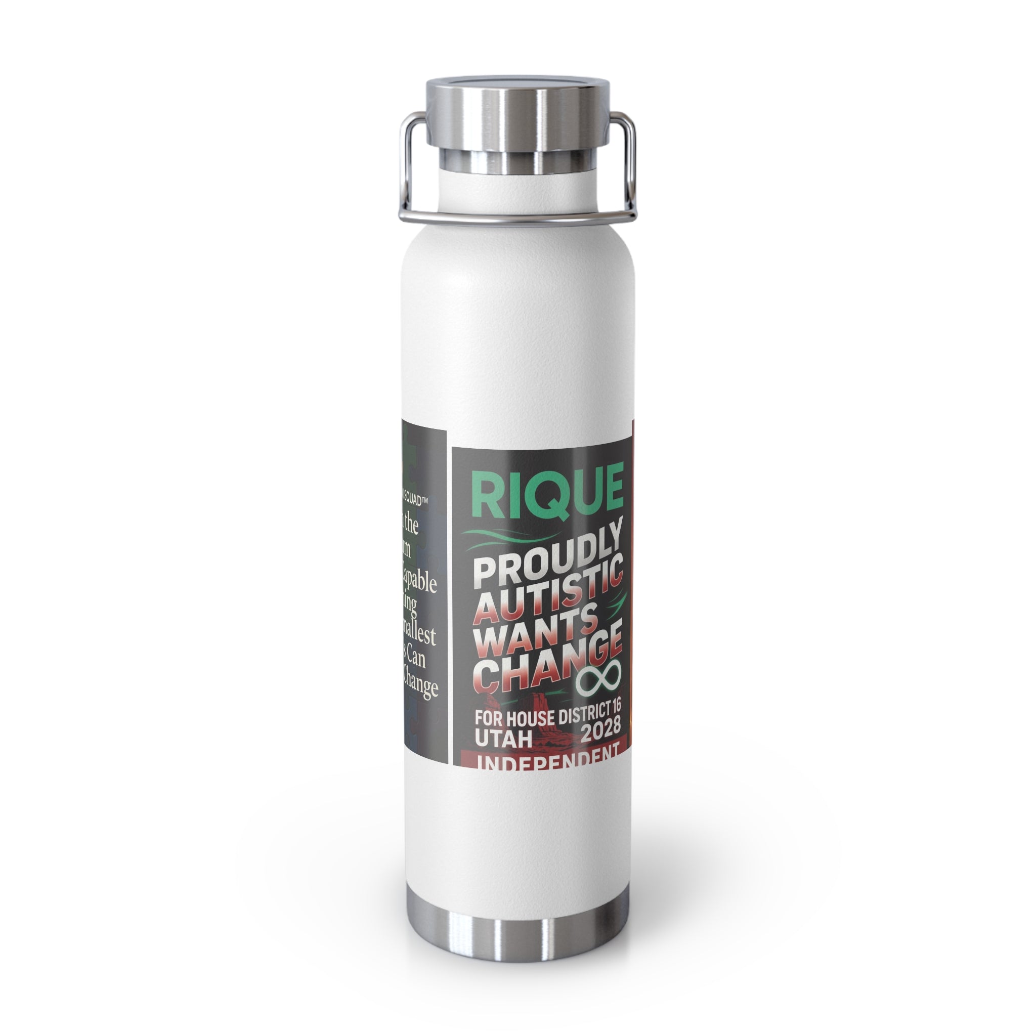 Autism Awareness 22oz Insulated Bottle — Rainbow Multi-Color Collection
