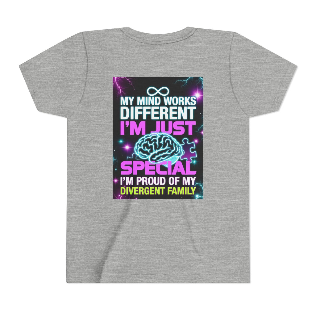 Youth Tee - "My Mind Works Different I'm Just Special" Divergent Family Pride