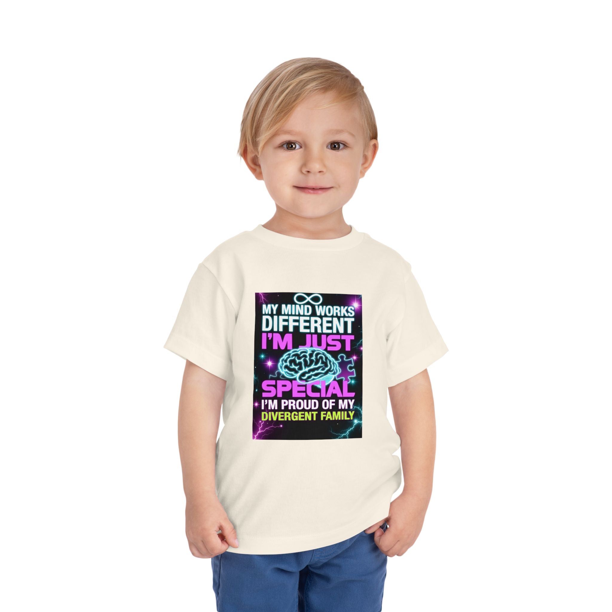 Toddler Tee — "My Mind Works Different I'm Just Special" Autism Pride Shirt