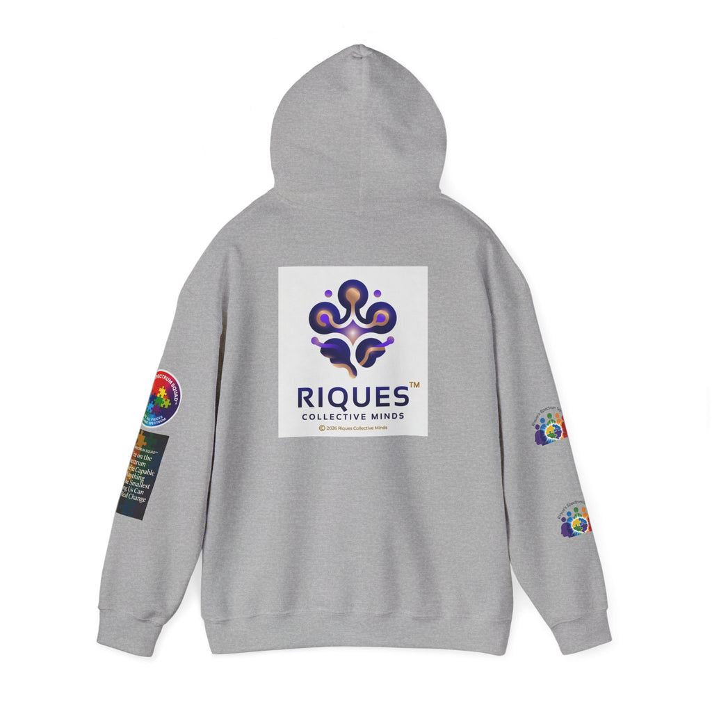 Spectrum Squad Hoodie — Riques Collective Minds Rainbow Logo Sweatshirt