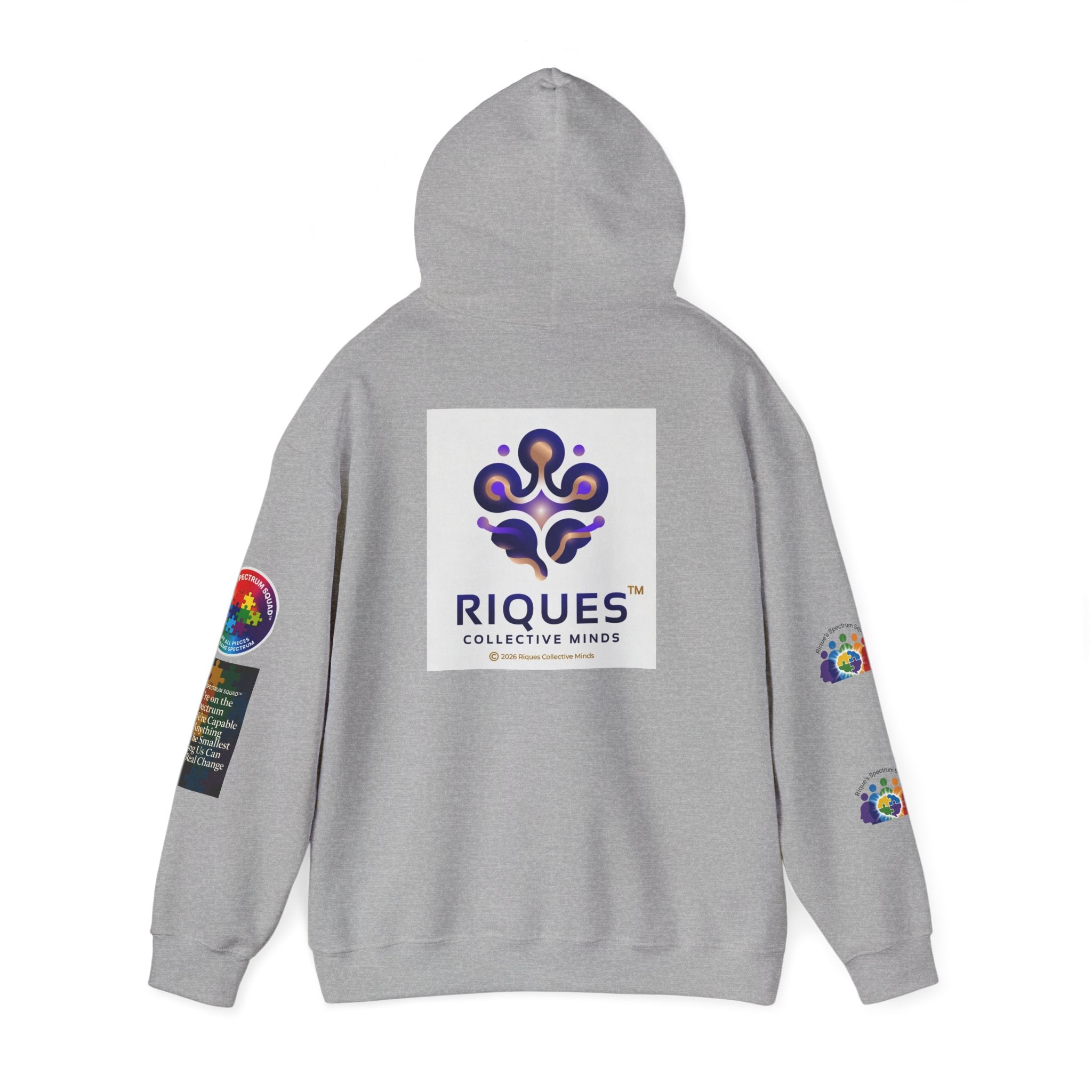 Spectrum Squad Hoodie — Riques Collective Minds Rainbow Logo Sweatshirt