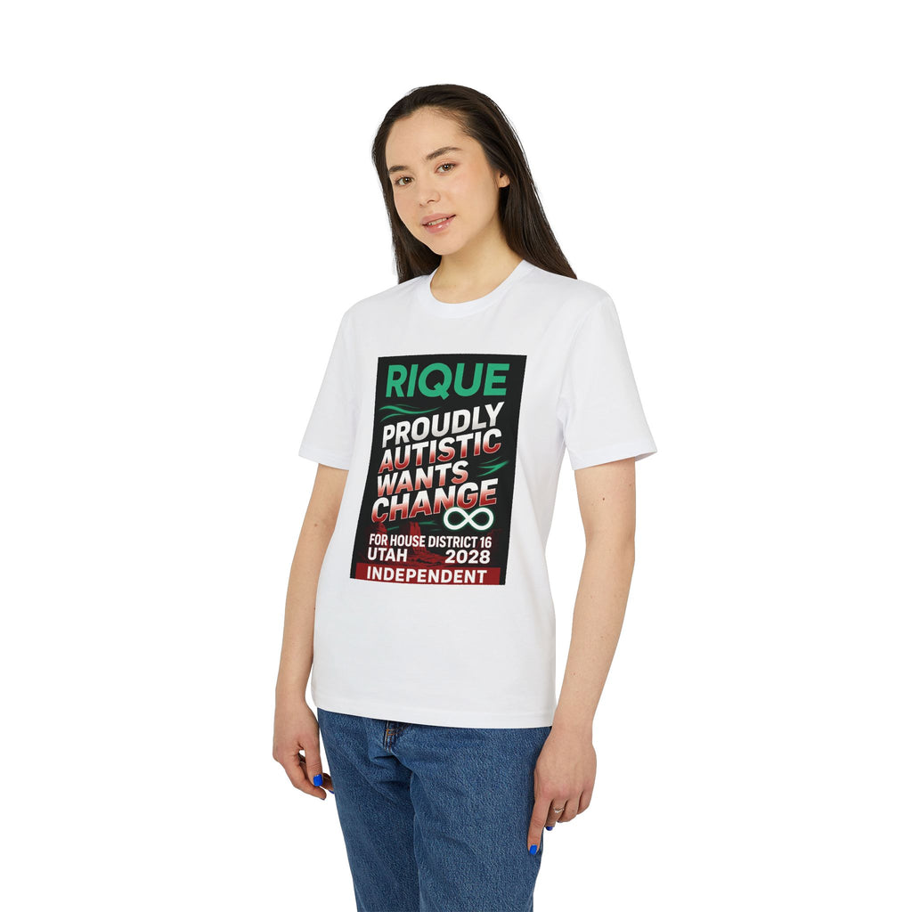 Proudly Autistic Campaign T-Shirt — Rique 2028 House District 16 Independent